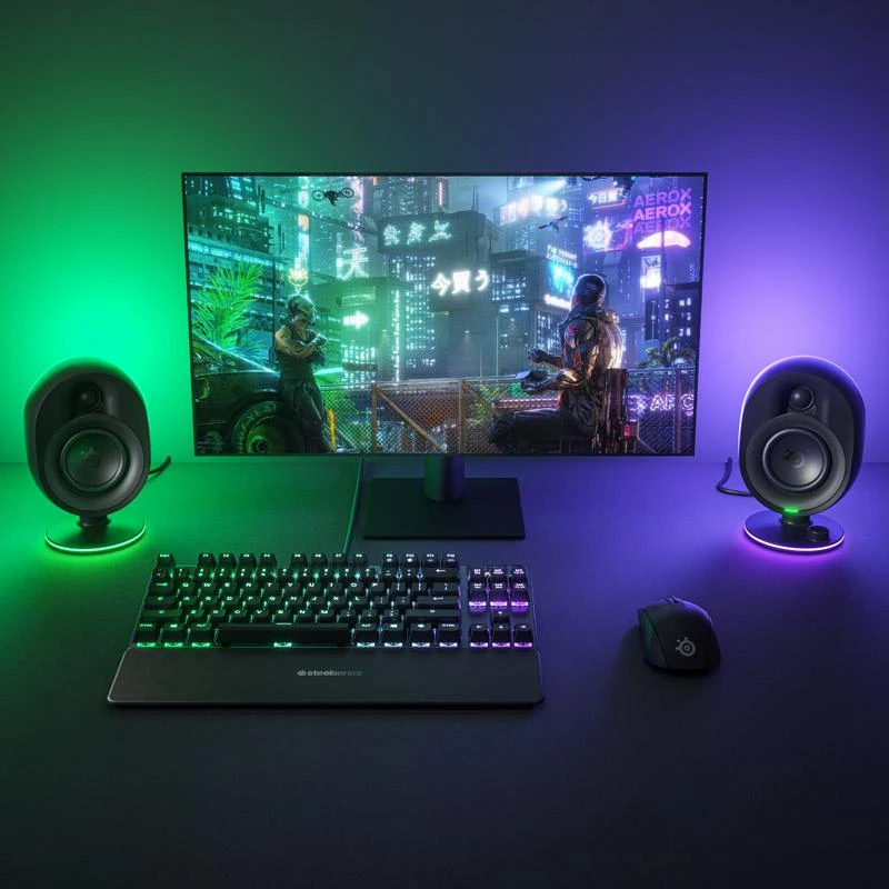 Kompiuterio kolonėlės SteelSeries Arena 7, Juodos spalvos