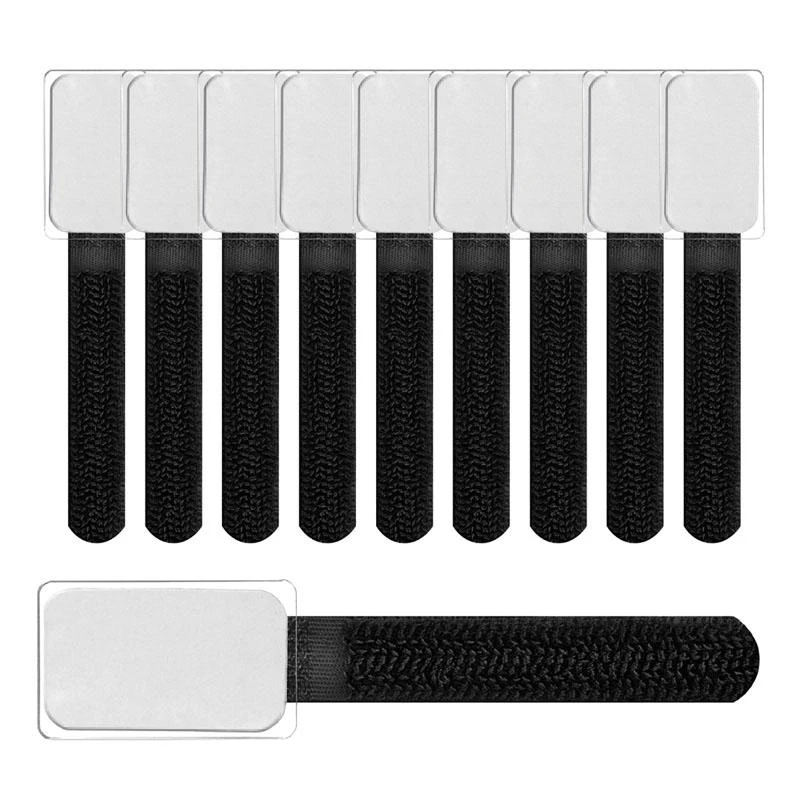 LABEL THE CABLE Mini Velcro Ties 10-piece Set - juodos spalvos