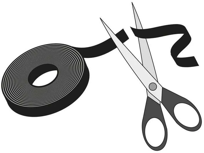 LABEL THE CABLE Dual Velcro Roll 3m - juodos spalvos