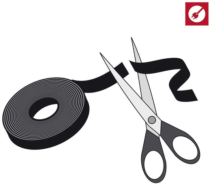Label The Cable PAŽYMĖKITE THE CABLE PRO Roll Dual Velcro ritinėlis 25m - juodas