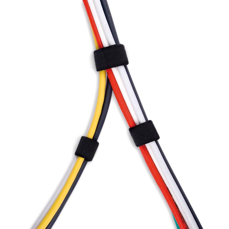 Label The Cable PAŽYMĖKITE THE CABLE PRO Roll Dual Velcro ritinėlis 25m - juodas