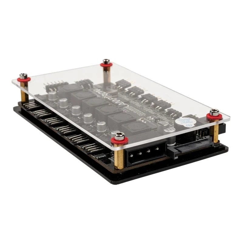 „Lamptron CU135“ ventiliatoriaus valdiklis + RGB valdiklis su ekranu, ARGB – juodos spalvos