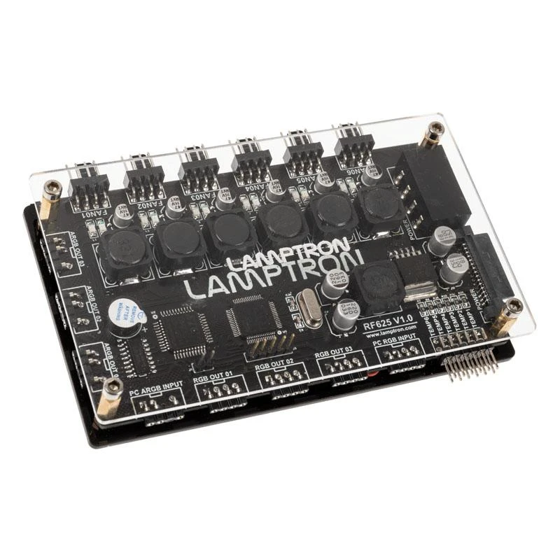 Lamptron RF625 fan and ARGB controller, juodos spalvos