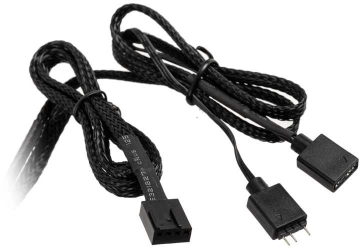Lamptron PLUTO+ ARGB PWM korpuso ventiliatorius 3er komplektas – juodos spalvos
