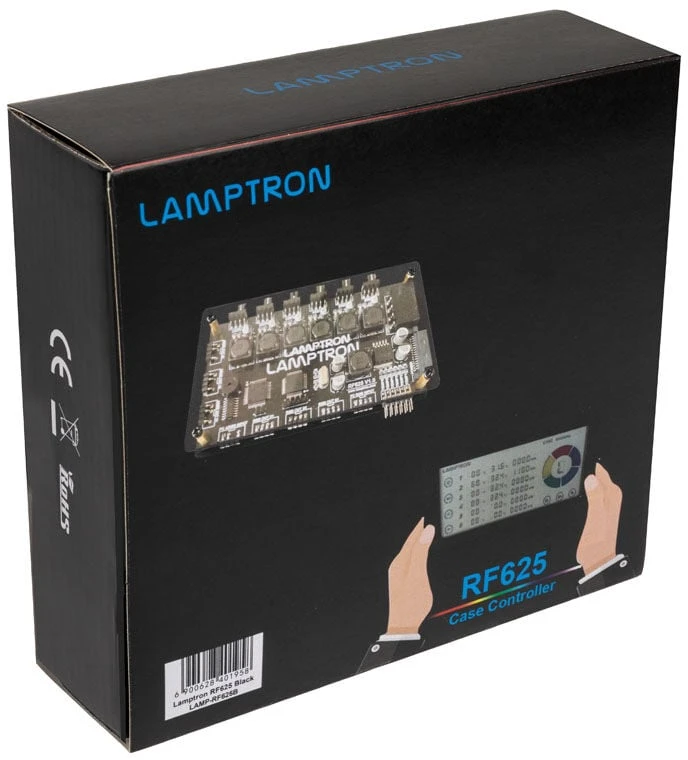 Lamptron RF625 fan and ARGB controller, juodos spalvos