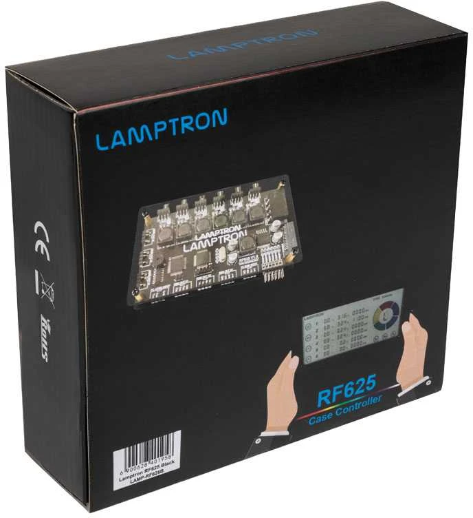 Lamptron RF625 fan and ARGB controller, juodos spalvos
