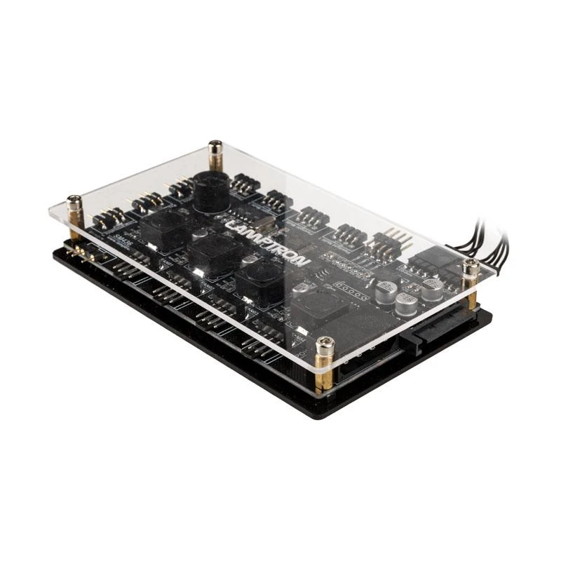 Lamptron SM436 PCI RGB fan and LED controller – juodos spalvos