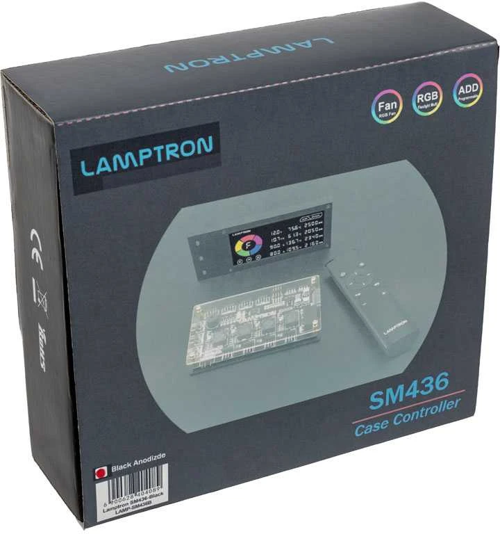 Lamptron SM436 PCI RGB fan and LED controller – juodos spalvos