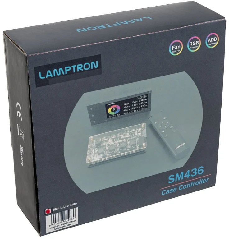 Lamptron SM436 PCI RGB fan and LED controller – juodos spalvos