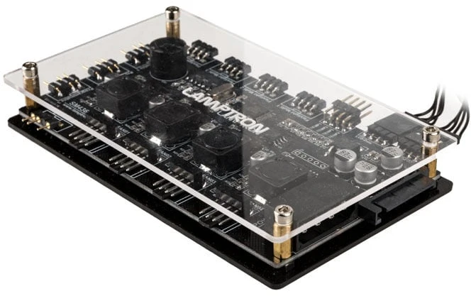 Lamptron SM436 PCI RGB fan and LED controller – juodos spalvos