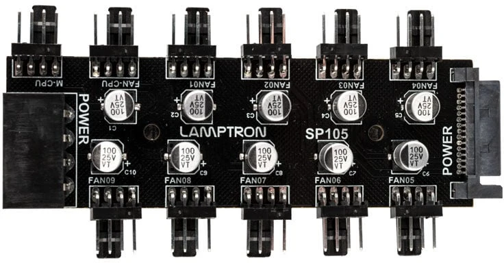 „Lamptron SP105 10x PWM“ ventiliatoriaus mazgas