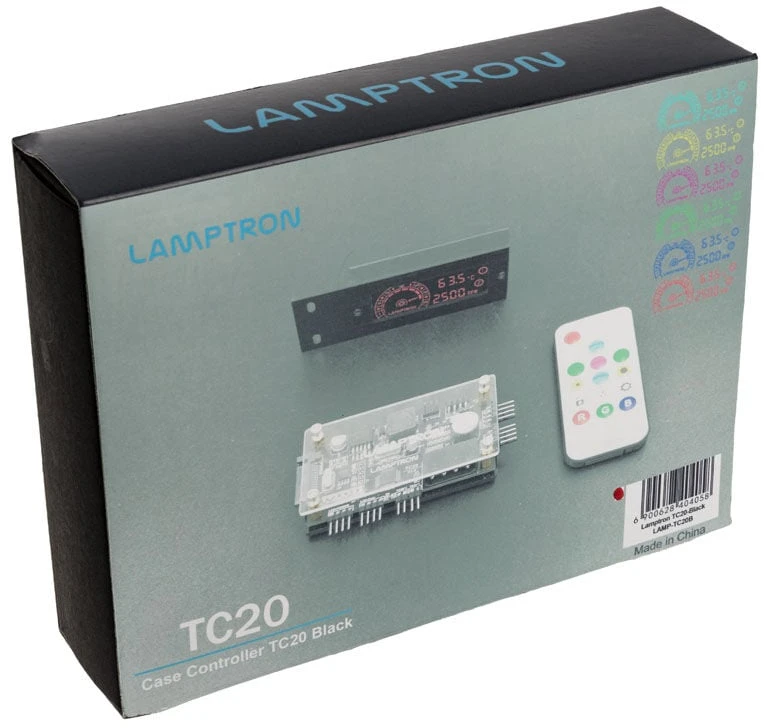 Lamptron TC20 PCI RGB fan and LED controller – juodos spalvos