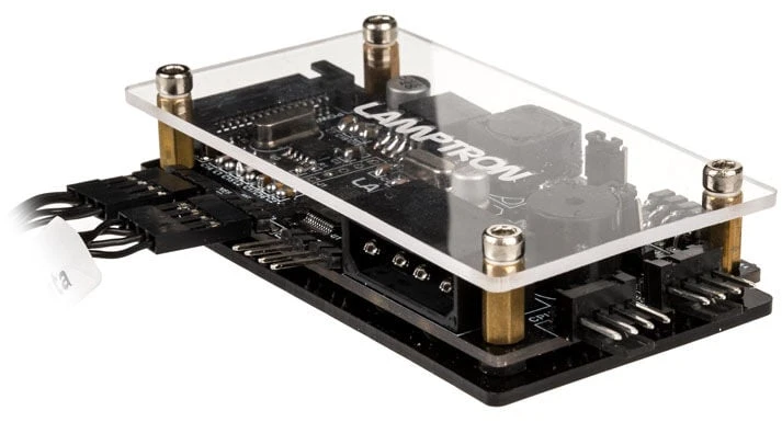 Lamptron TC20 PCI RGB fan and LED controller – juodos spalvos