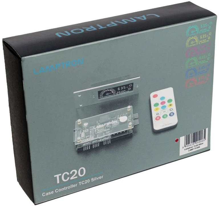 Lamptron TC20 PCI RGB fan and LED controller – sidabro spalvos