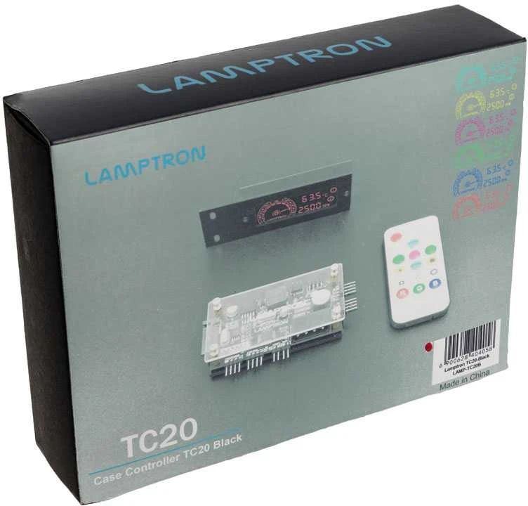 Lamptron TC20 PCI RGB fan and LED controller – juodos spalvos