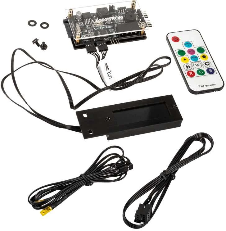 Lamptron TC20 PCI RGB fan and LED controller – juodos spalvos