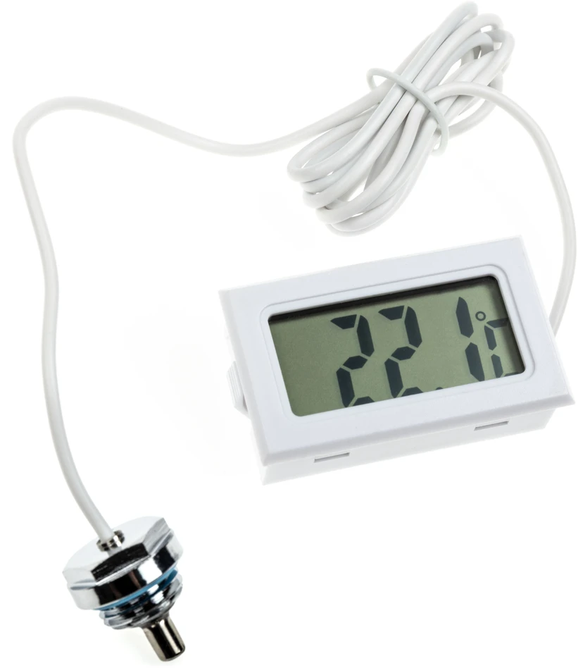 Lamptron TS708 Skaitmeninis termometras, G1/4 Inch Connection – baltas