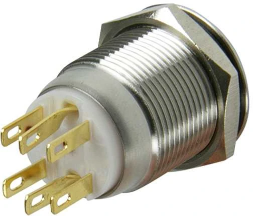„Lamptron“ vandalizmo jungiklis 19 mm, „Silverline“ – raudonas