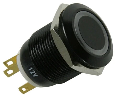 Lamptron Vandal Resistant Switch 19mm – Blackline – raudonos spalvos