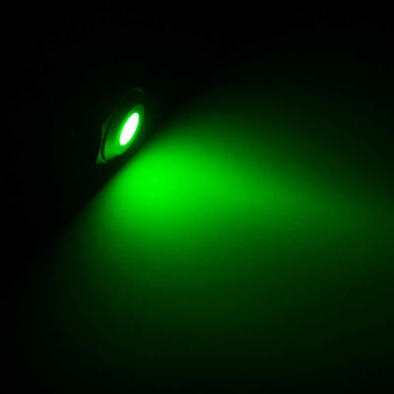 Lamptron Vandalism-proof LED – žalias, sidabrinis housing
