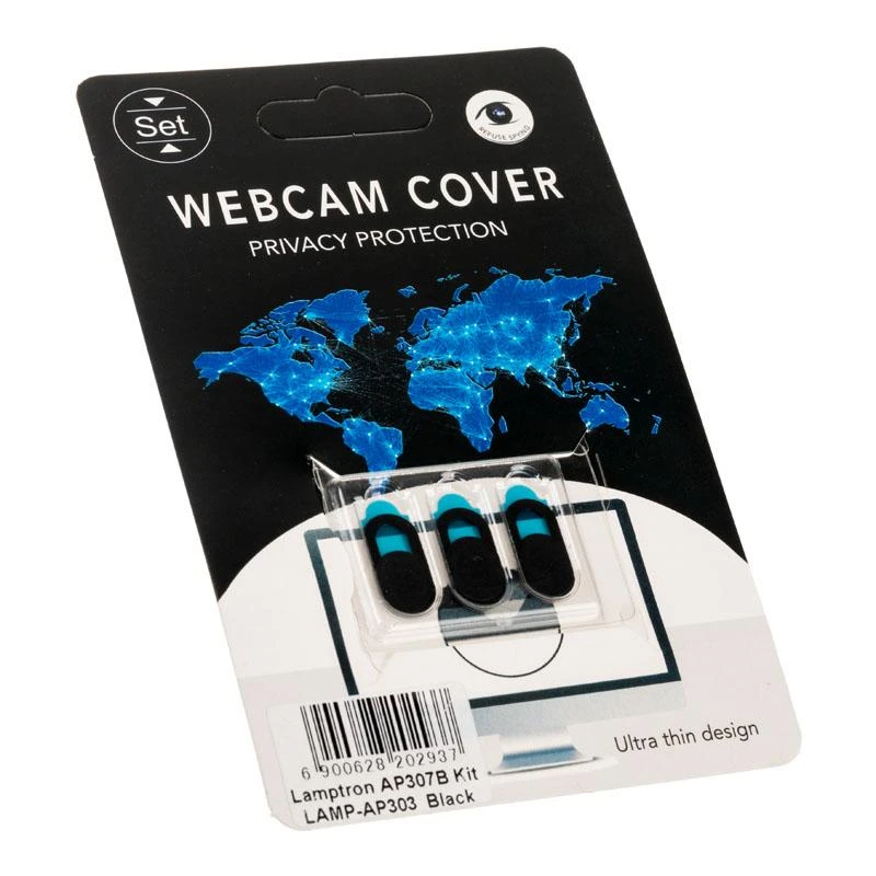 Lamptron Webcam Slide Cover, 3 vnt – juodos spalvos