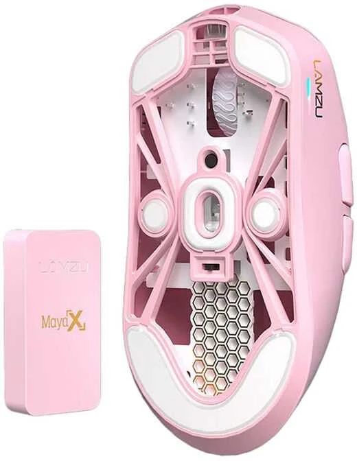 Lamzu MAYA X Wireless 8K Light Rožinė (Rožinė) Belaidė Žaidimų Pelė