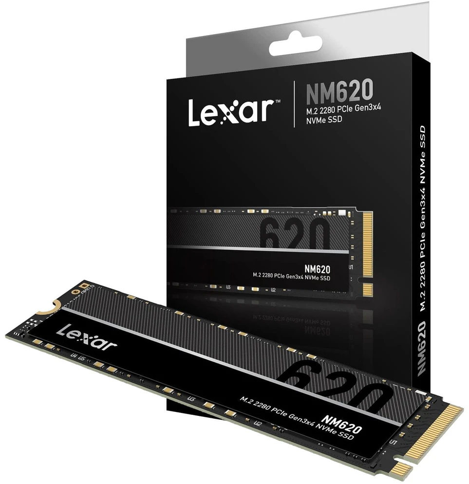 Kietasis vidinis diskas Lexar M.2 NVMe SSD LNM620 1000 GB, SSD form factor M.2 2280, SSD sąsaja PCIe Gen3x4, Rašymo greitis 3000 MB/s, Skaitymo greitis 3300 MB/s