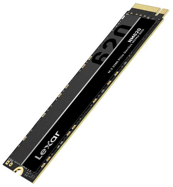 Kietasis vidinis diskas Lexar M.2 NVMe SSD LNM620 1000 GB, SSD form factor M.2 2280, SSD sąsaja PCIe Gen3x4, Rašymo greitis 3000 MB/s, Skaitymo greitis 3300 MB/s