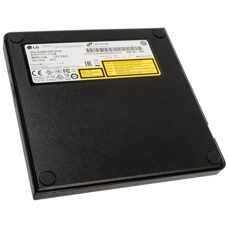 LG H.L duomenų saugykla | Itin plonas nešiojamasis DVD rašiklis | GP57EB40 | Sąsaja USB 2.0 | DVD±R/RW | CD skaitymo greitis 24 x | CD įrašymo greitis 24 x | Juodas | Stalinis kompiuteris / Nešiojamasis kompiuteris