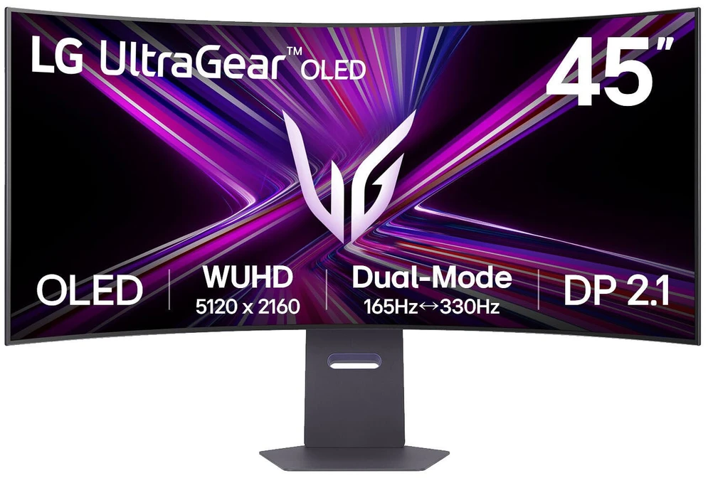 Monitorius „LG UltraGear 45GX950A-B“ – 330 Hz | OLED dviejų režimų 5K2K | 0,03 ms (GtG) | 45 colių