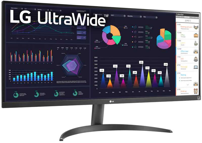 Monitorius LG Monitorius 34WQ500-B, 34'' UltraWide™ Full HD su AMD FreeSync ...