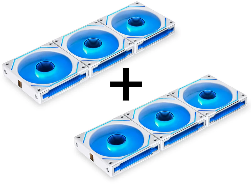 Lian Li "Complete Build Kit" UNI FAN SL-INF 120 ARGB Reverse Blade PWM Fan, 6-pack - 120mm, baltas