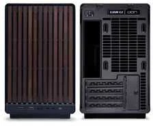 Lian Li DAN dėklai A3-mATX – riešutas, juodas + 3x UNI FAN SL-INF 120 ARGB atvirkštinės mentės ventiliatoriai + 1 standartinis PWM ventiliatorius – 120 mm (su valdikliu)