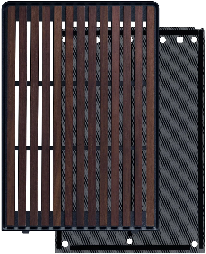Lian Li DAN dėklai A3-mATX Wood Edition priekinis skydelis – Riešutas, juodos spalvos