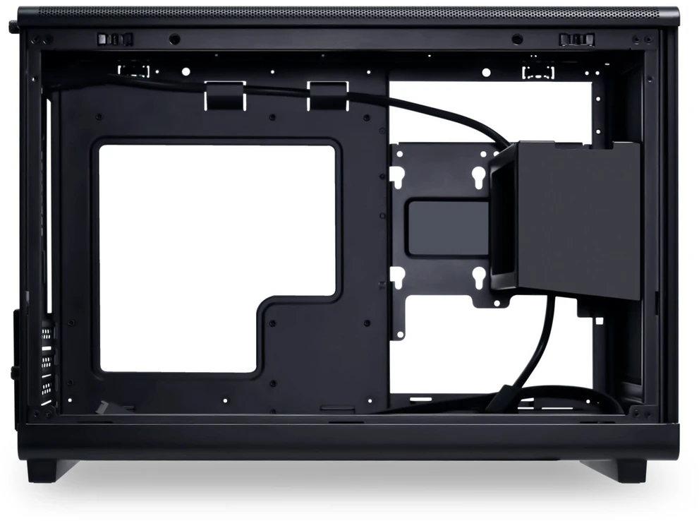 Lian Li DAN Cases A3-mATX - juodas + 3x UNI FAN SL-INF 120 ARGB reverse blade fans + 1x standard PWM fan - 120mm