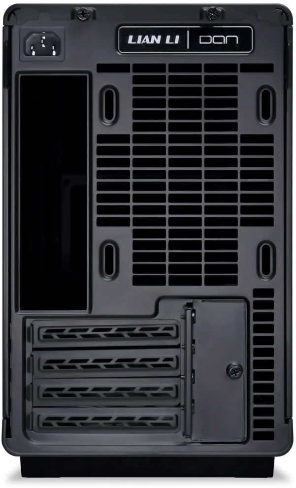 Lian Li DAN Cases A3-mATX - juodas + 3x UNI FAN SL-INF 120 ARGB reverse blade fans + 1x standard PWM fan - 120mm
