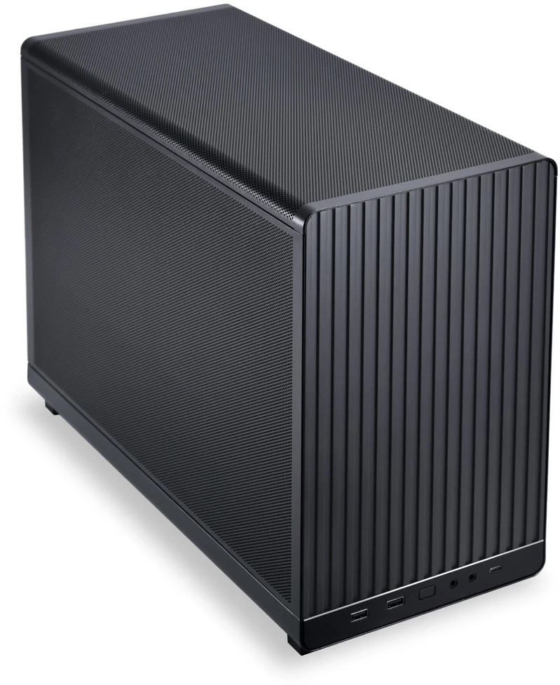 Lian Li DAN Cases A3-mATX - juodas + 3x UNI FAN SL-INF 120 ARGB reverse blade fans + 1x standard PWM fan - 120mm