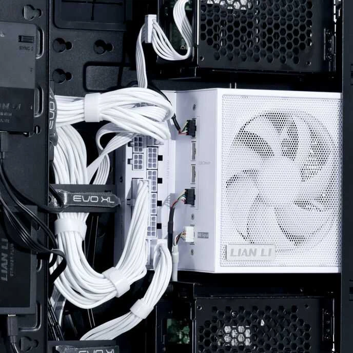 Lian Li EDGE EG0850 80 PLUS Platinum maitinimo šaltinis, PCIe 5.1, ATX 3.1 × 850, Baltas