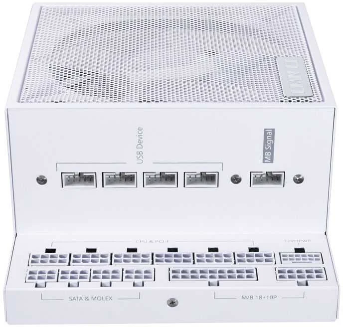Lian Li EDGE EG0850 80 PLUS Platinum maitinimo šaltinis, PCIe 5.1, ATX 3.1 × 850, Baltas