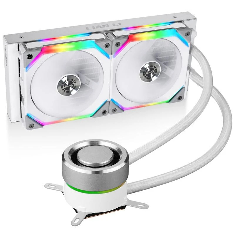 Lian Li Galahad 240 SL V2: RGB ventiliatoriai ir siurblys