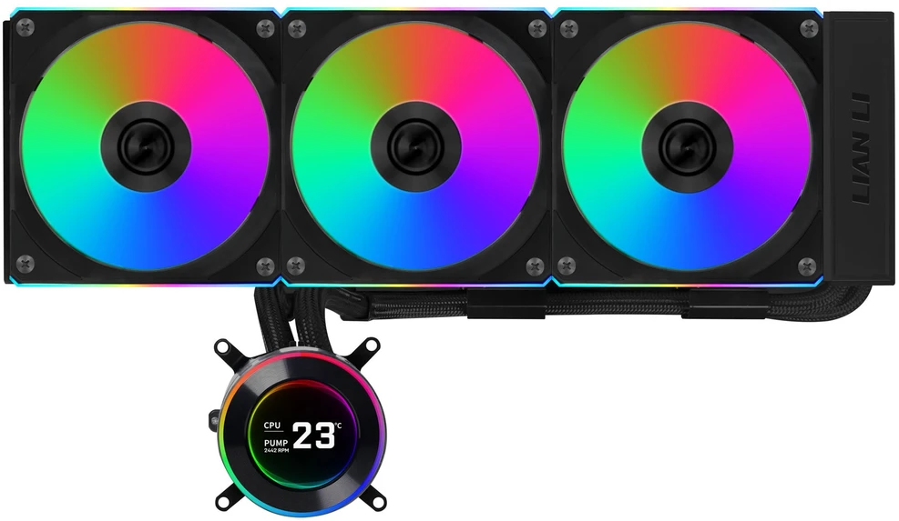 Lian Li HYDROSHIFT II LCD-C 360CL ARGB All-in-One Liquid Cooler – juodos spalvos