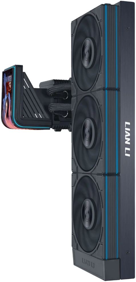 Lian Li HydroShift II OLED Curved 360 UNI FAN P28 All-in-One Vanduo Cooling, 360 mm, OLED Ekranas, P28 Fans – Juodas