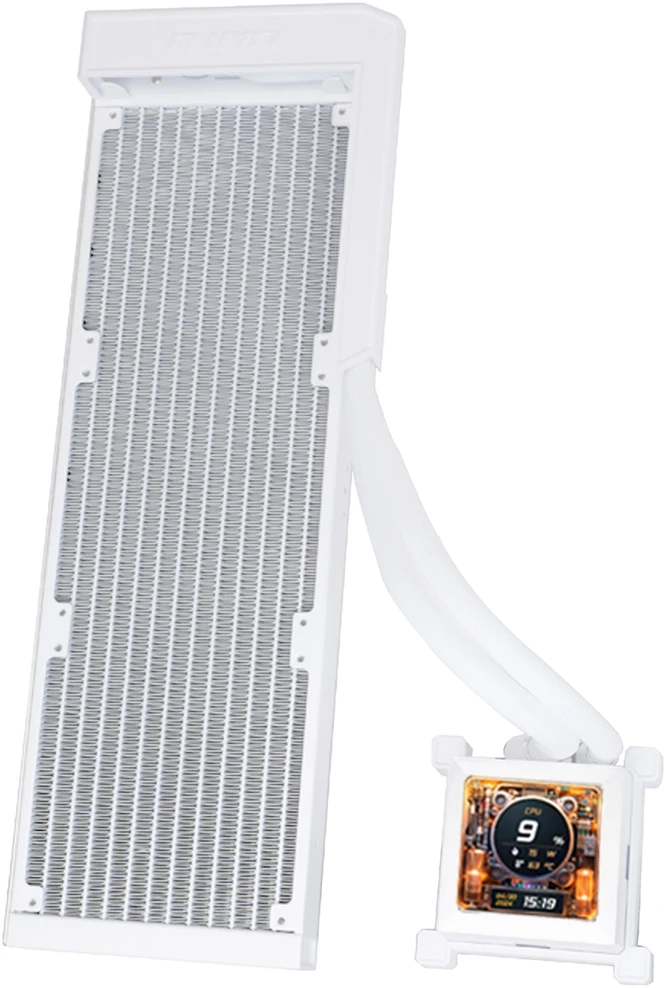 Lian Li HydroShift LCD 360 Fanless Vanduo Cooling, RGB – 360mm, baltos spalvos
