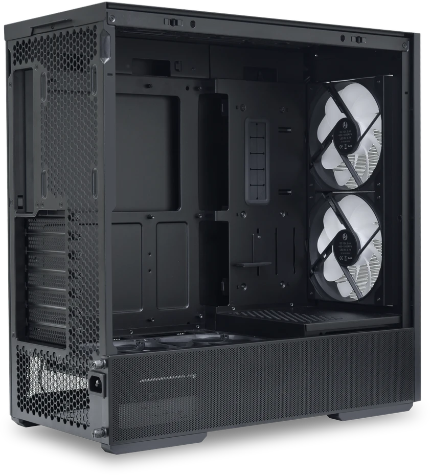 Lian Li LANCOOL 207 PC kompiuterio korpusas, Midi-Tower, ATX, Tempered Glass – juodos spalvos