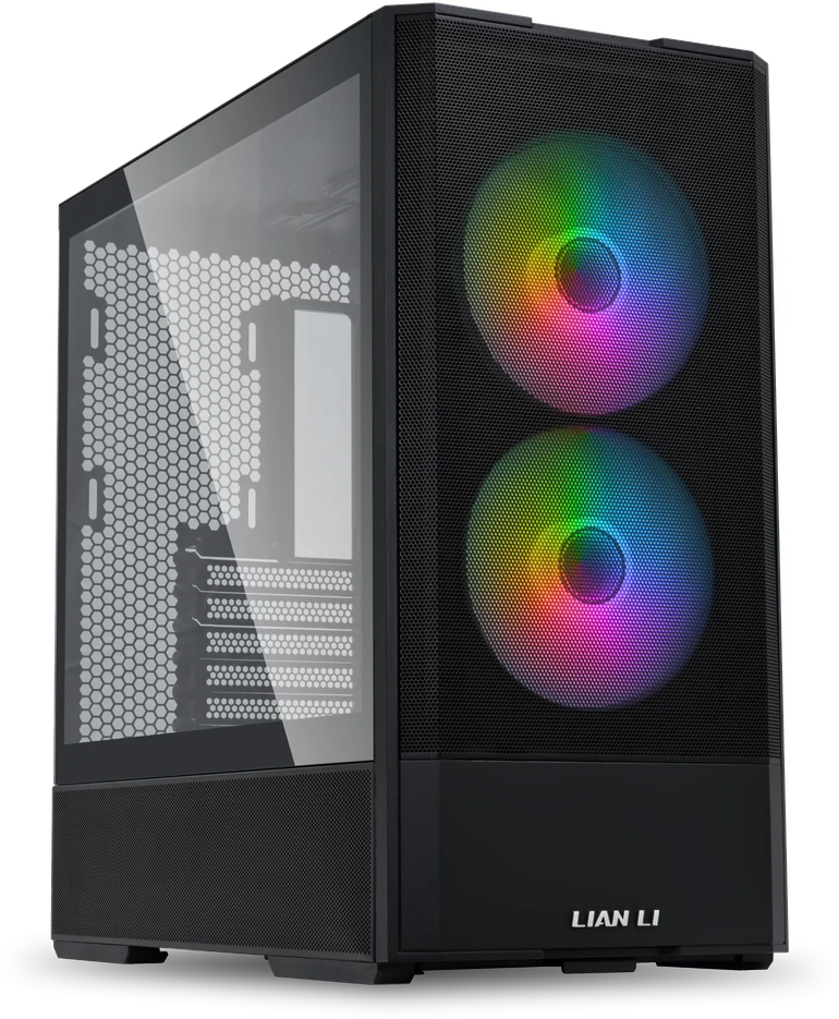 Lian Li LANCOOL 207 PC kompiuterio korpusas, Midi-Tower, ATX, Tempered Glass – juodos spalvos