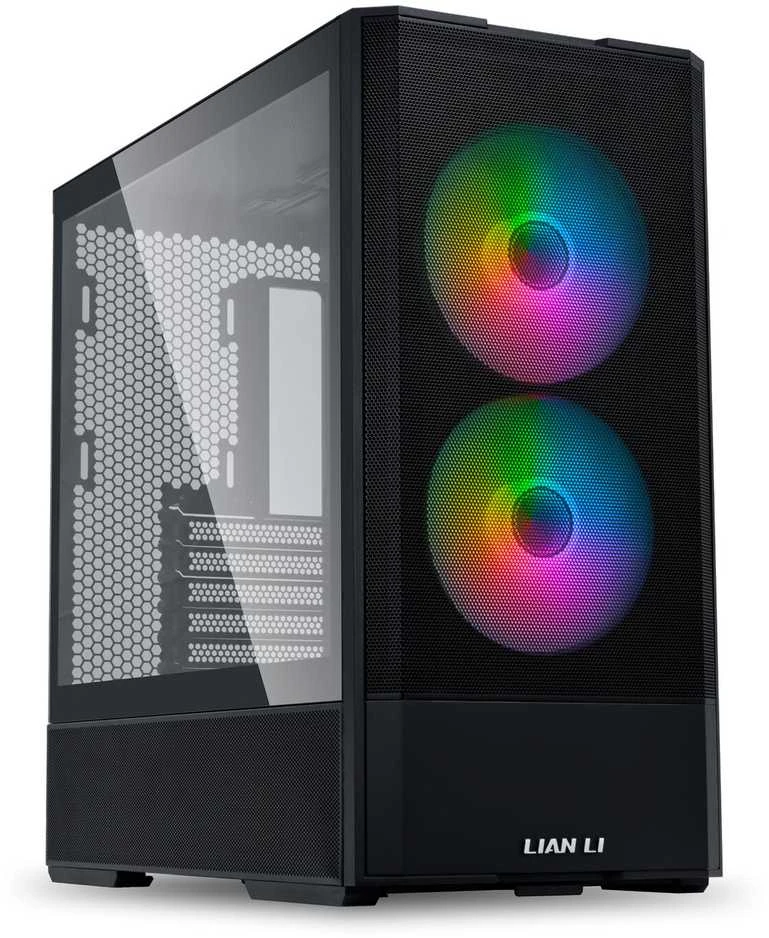 Lian Li LANCOOL 207 PC kompiuterio korpusas, Midi-Tower, ATX, Tempered Glass – juodos spalvos