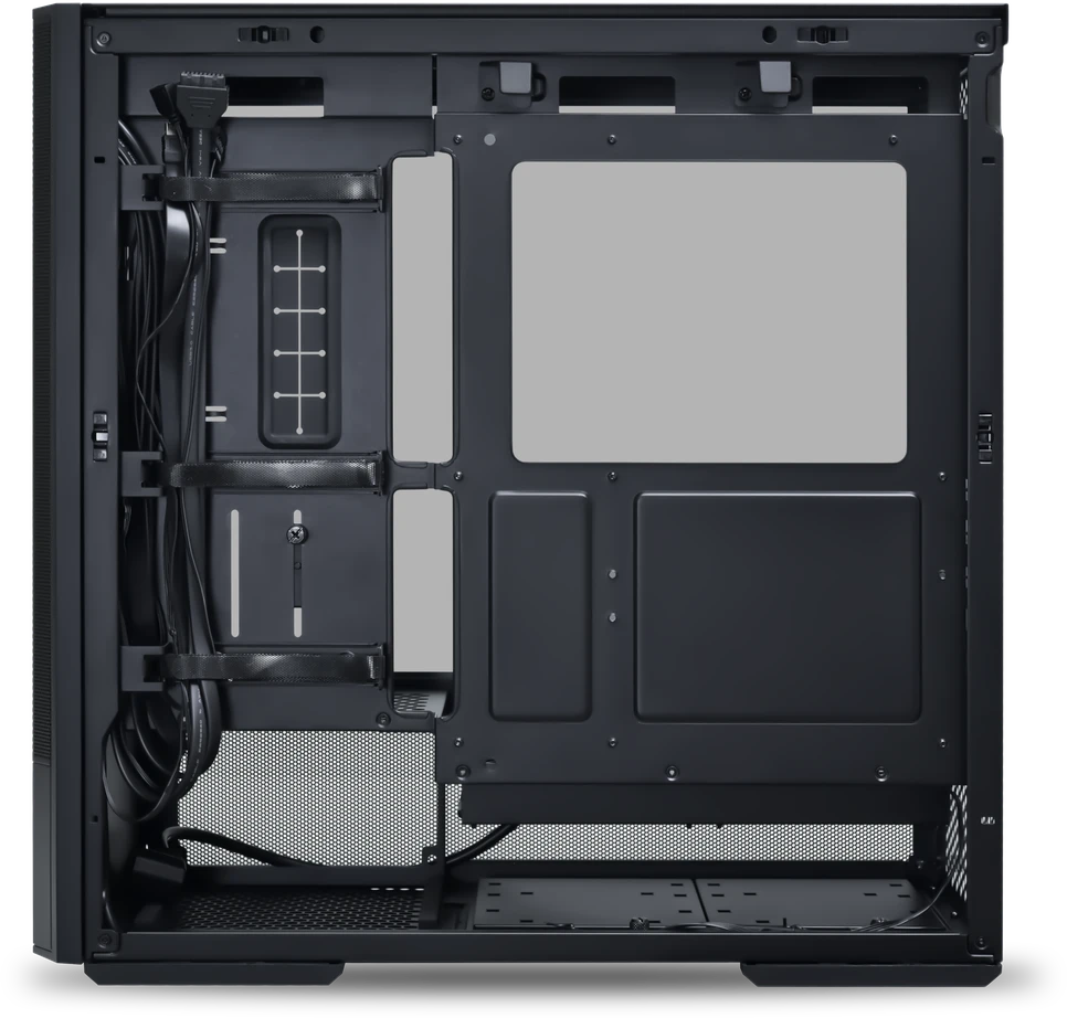 Lian Li LANCOOL 207 PC kompiuterio korpusas, Midi-Tower, ATX, Tempered Glass – juodos spalvos