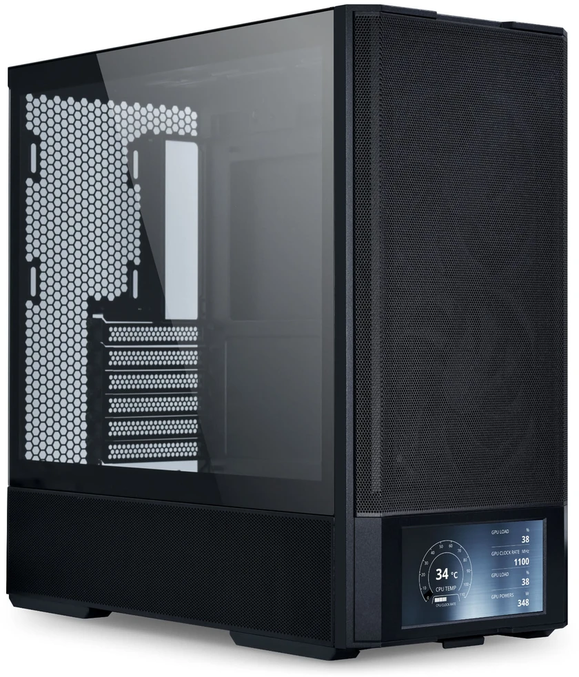 Lian Li LANCOOL 207 Digital PC-kompiuterio korpusas, Midi-Tower, ATX, Tempered Glass – juodos spalvos