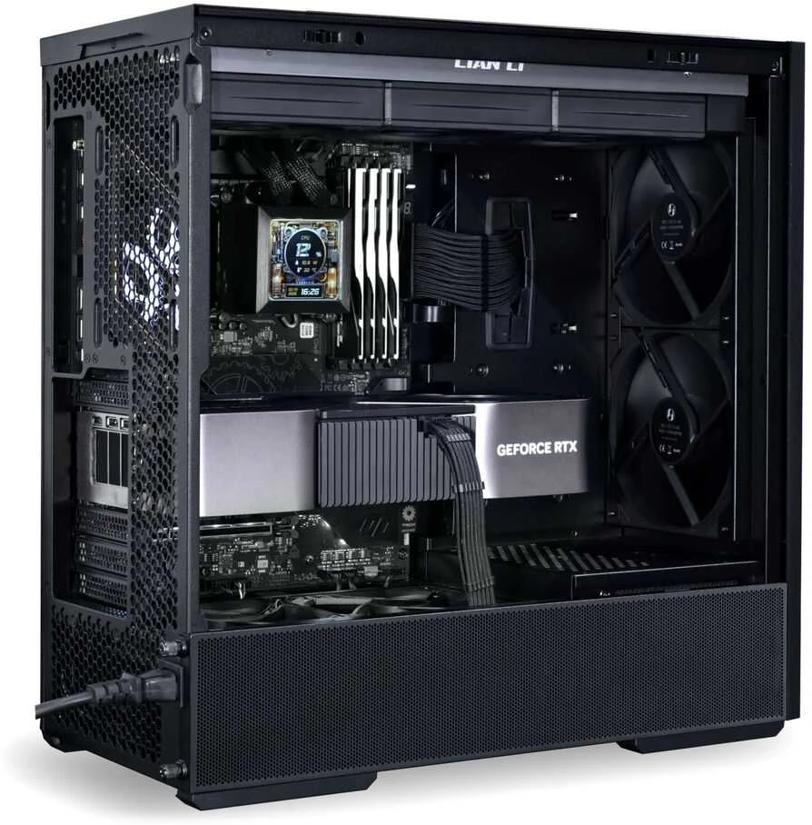 Lian Li LANCOOL 207 Digital PC-kompiuterio korpusas, Midi-Tower, ATX, Tempered Glass – juodos spalvos