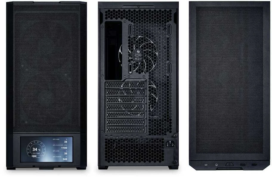 Lian Li LANCOOL 207 Digital PC-kompiuterio korpusas, Midi-Tower, ATX, Tempered Glass – juodos spalvos